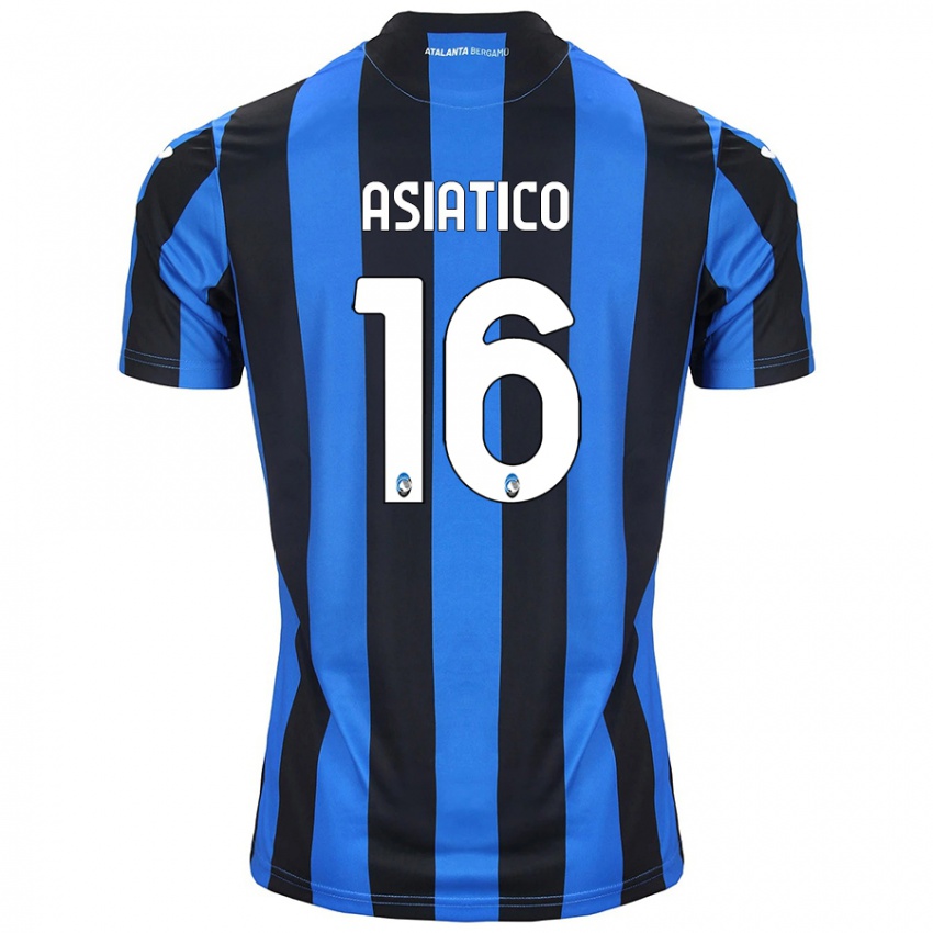 Gyermek Pietro Asiatico #16 Kék Fekete Hazai Jersey 2024/25 Mez Póló Ing