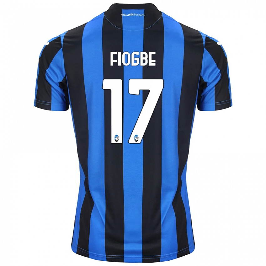 Gyermek Candas Fiogbe #17 Kék Fekete Hazai Jersey 2024/25 Mez Póló Ing