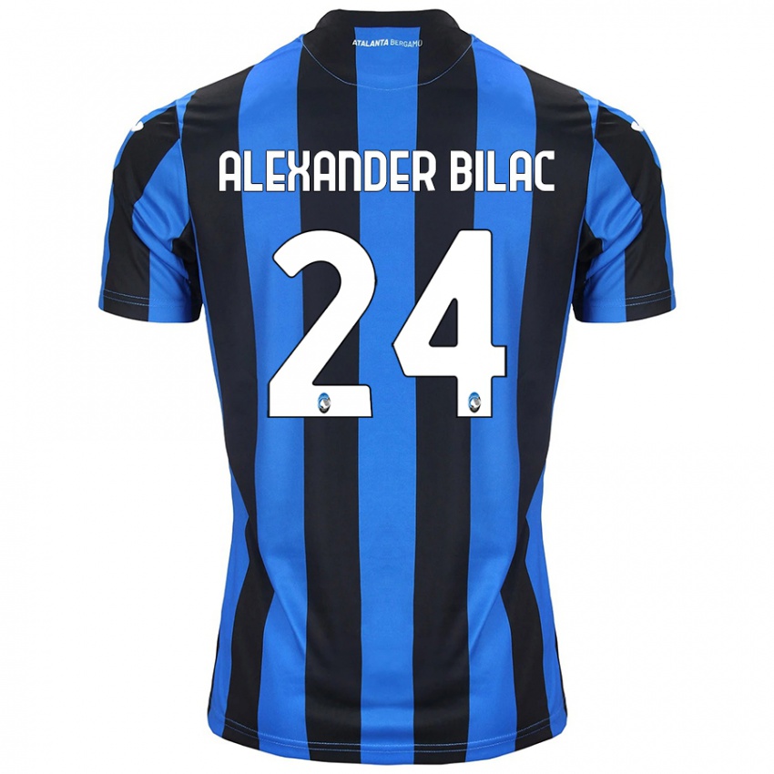 Gyermek Max Alexander Bilac #24 Kék Fekete Hazai Jersey 2024/25 Mez Póló Ing