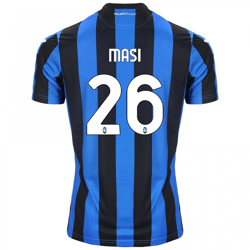 Gyermek Alberto Masi #26 Kék Fekete Hazai Jersey 2024/25 Mez Póló Ing