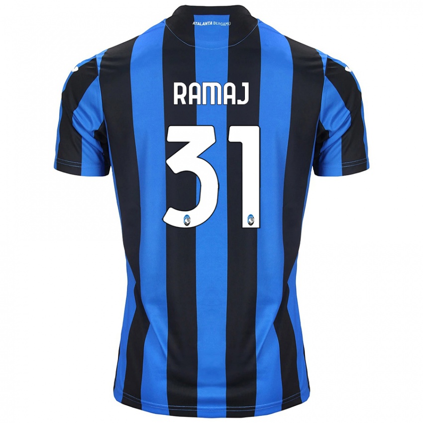 Gyermek Gabriel Ramaj #31 Kék Fekete Hazai Jersey 2024/25 Mez Póló Ing