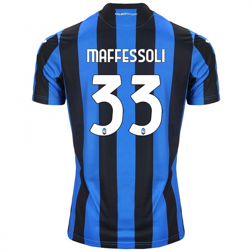 Gyermek Manuel Maffessoli #33 Kék Fekete Hazai Jersey 2024/25 Mez Póló Ing