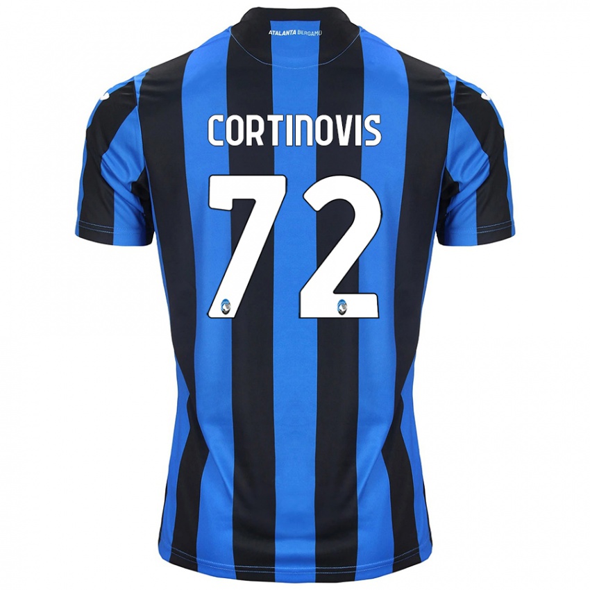 Gyermek Alessandro Cortinovis #72 Kék Fekete Hazai Jersey 2024/25 Mez Póló Ing