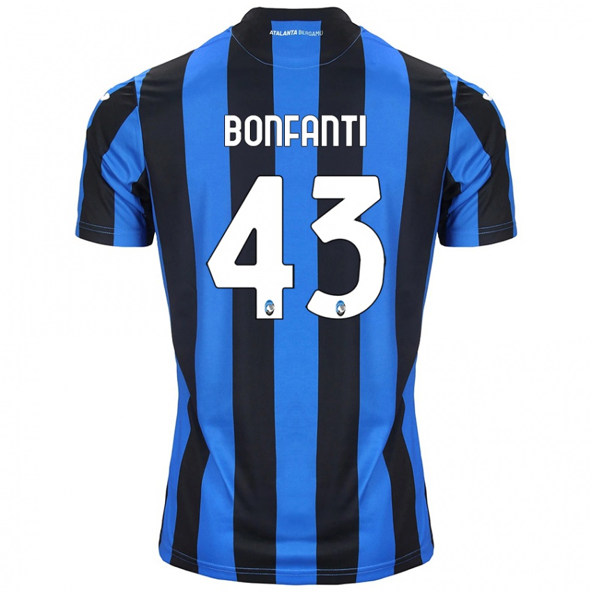 Gyermek Giovanni Bonfanti #43 Kék Fekete Hazai Jersey 2024/25 Mez Póló Ing