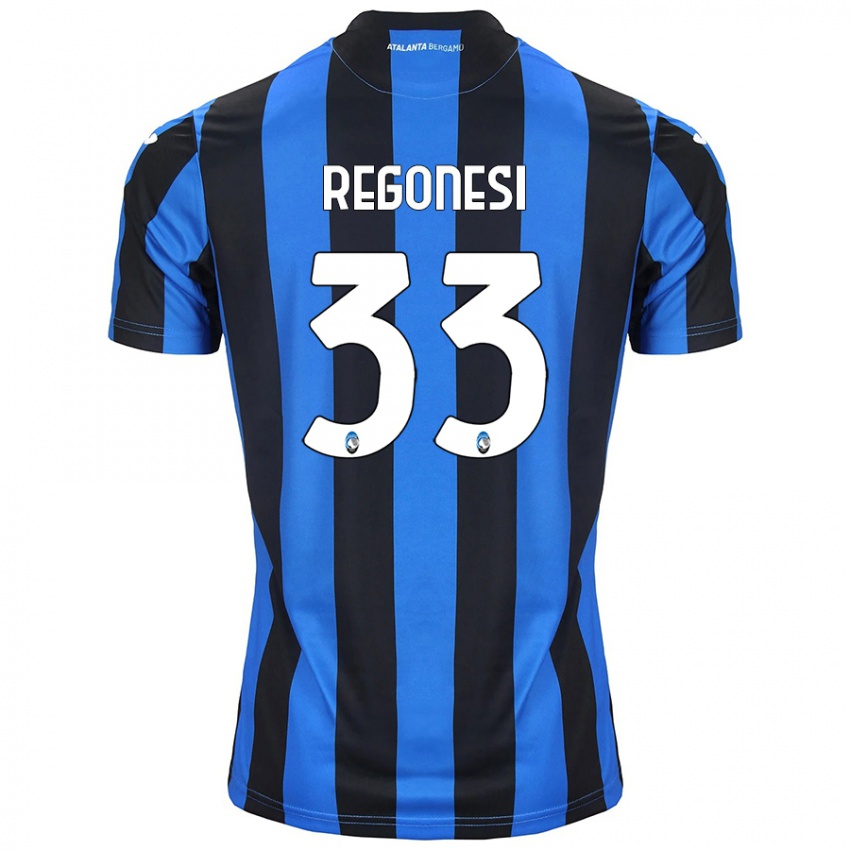 Gyermek Iacopo Regonesi #33 Kék Fekete Hazai Jersey 2024/25 Mez Póló Ing