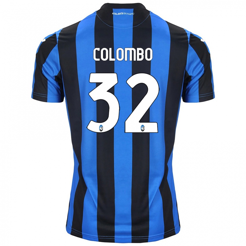 Gyermek Matteo Colombo #32 Kék Fekete Hazai Jersey 2024/25 Mez Póló Ing