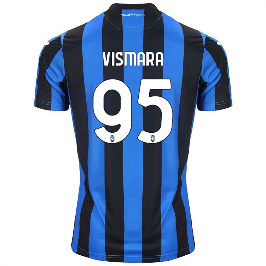 Gyermek Paolo Vismara #95 Kék Fekete Hazai Jersey 2024/25 Mez Póló Ing