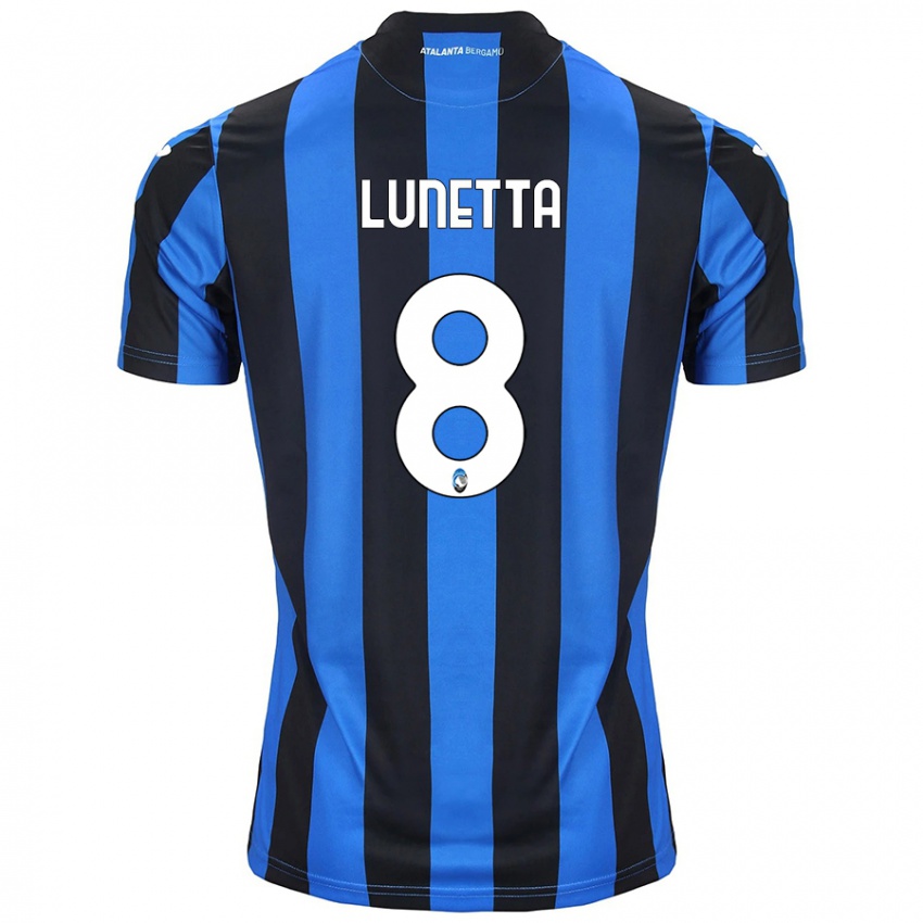 Gyermek Gabriel Lunetta #8 Kék Fekete Hazai Jersey 2024/25 Mez Póló Ing