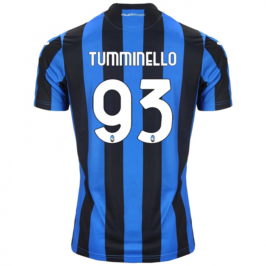 Gyermek Marco Tumminello #93 Kék Fekete Hazai Jersey 2024/25 Mez Póló Ing