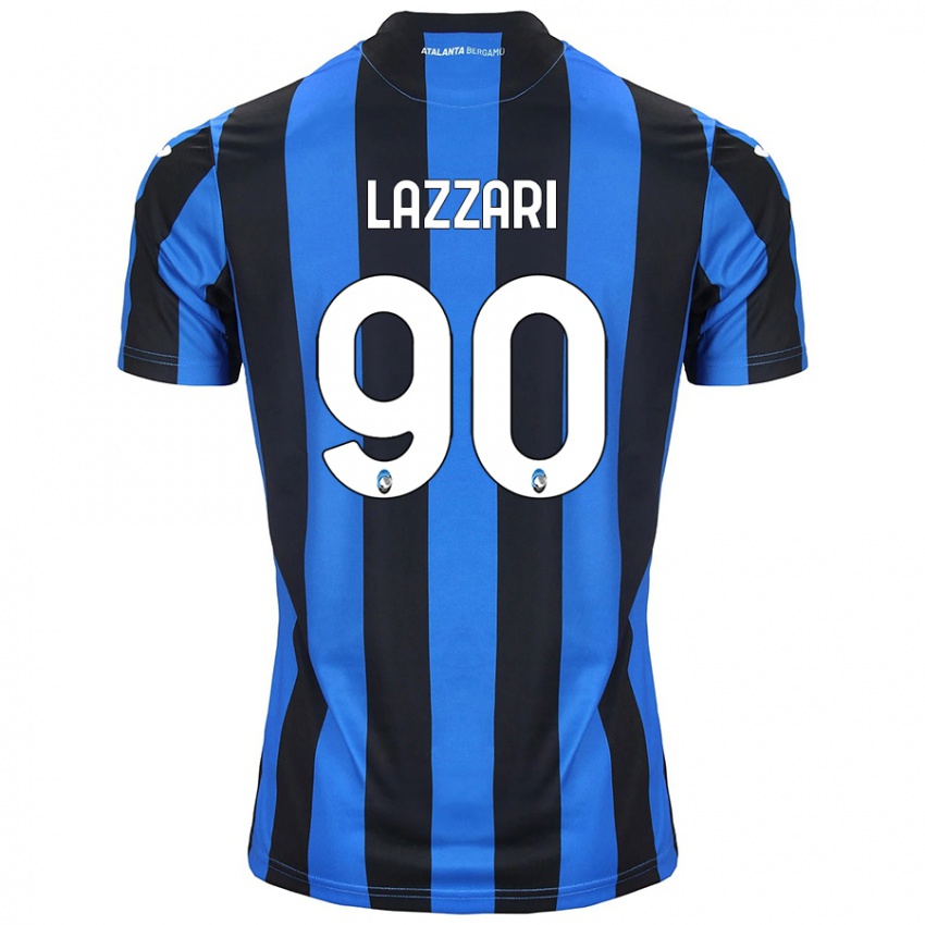 Gyermek Ilaria Lazzari #90 Kék Fekete Hazai Jersey 2024/25 Mez Póló Ing