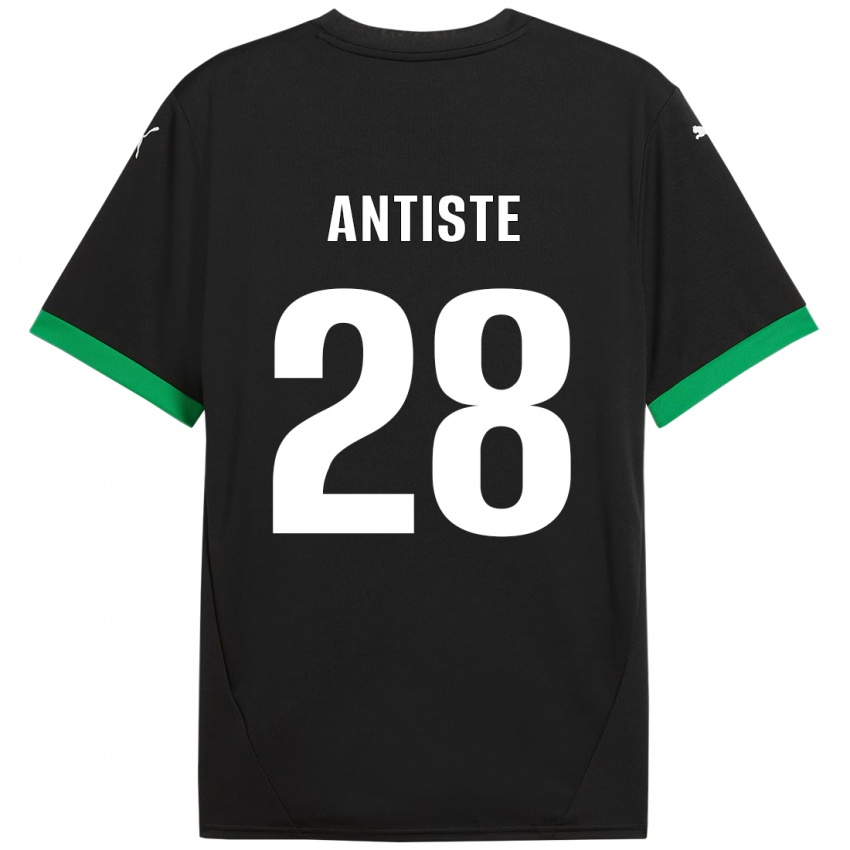 Gyermek Janis Antiste #28 Fekete Sötétzöld Hazai Jersey 2024/25 Mez Póló Ing