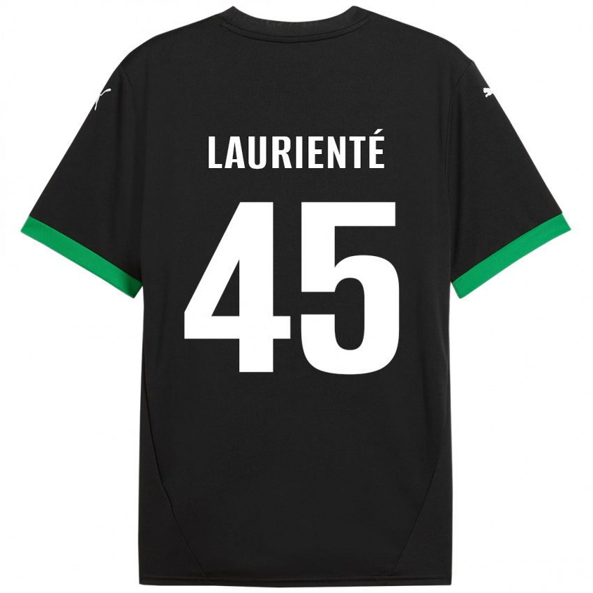 Gyermek Armand Laurienté #45 Fekete Sötétzöld Hazai Jersey 2024/25 Mez Póló Ing