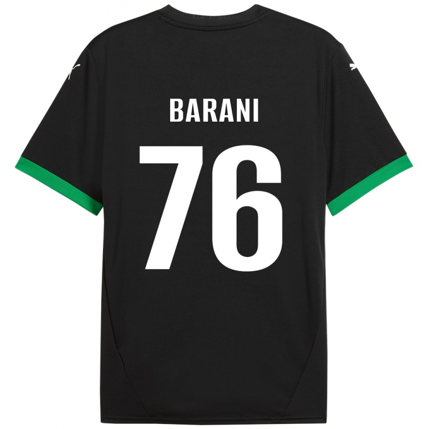 Gyermek Luca Barani #76 Fekete Sötétzöld Hazai Jersey 2024/25 Mez Póló Ing