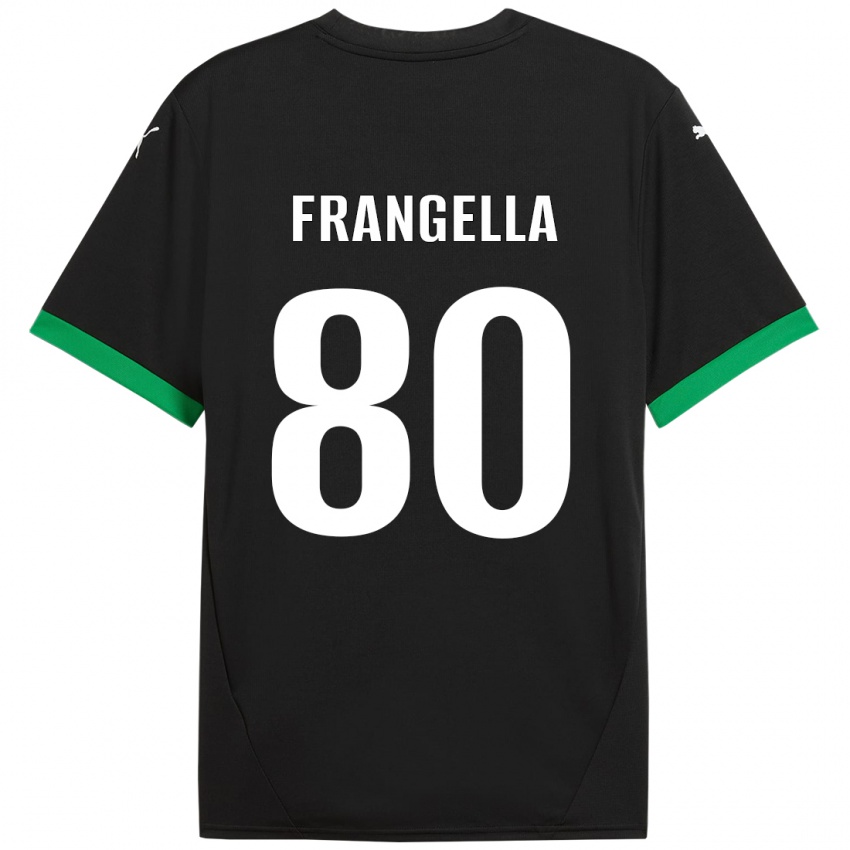 Gyermek Christian Frangella #80 Fekete Sötétzöld Hazai Jersey 2024/25 Mez Póló Ing