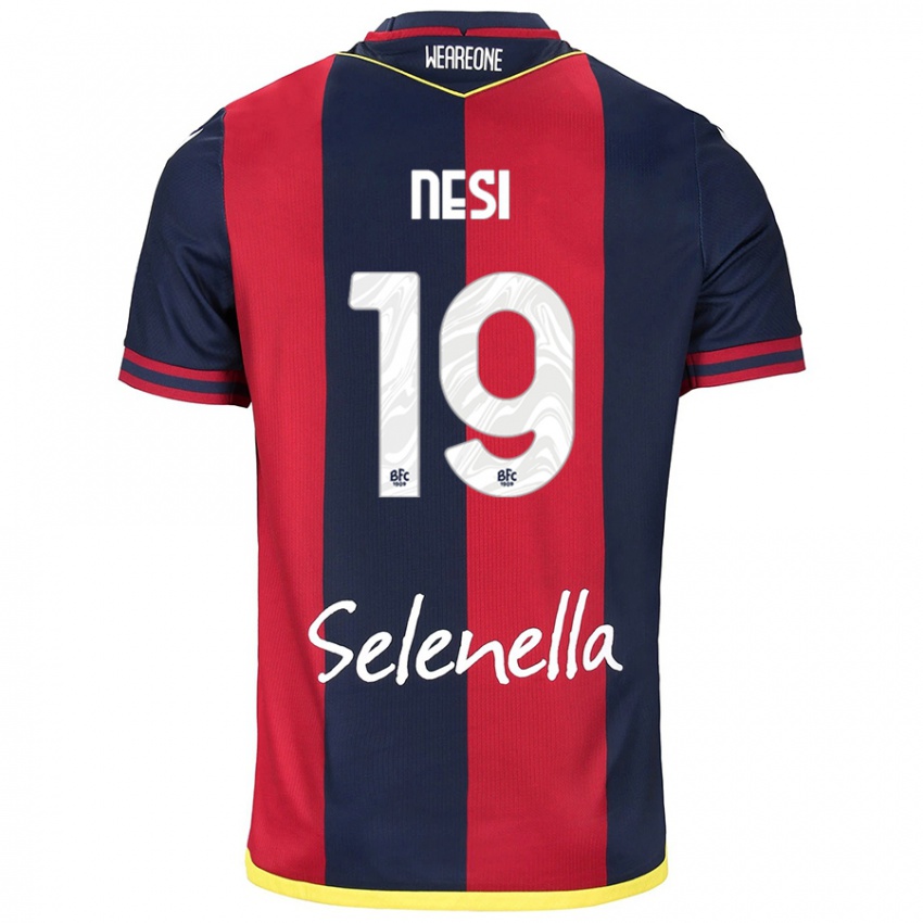 Gyermek Luca Nesi #19 Piros Királykék Hazai Jersey 2024/25 Mez Póló Ing