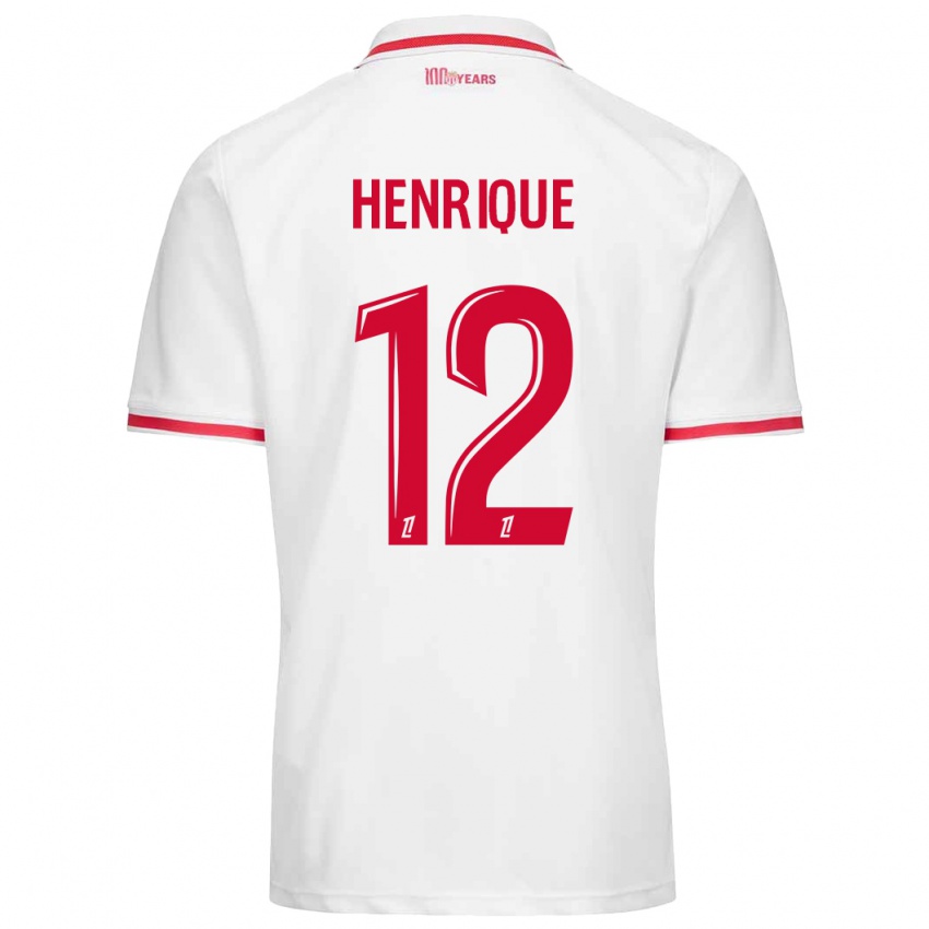 Gyermek Caio Henrique #12 Fehér Piros Hazai Jersey 2024/25 Mez Póló Ing