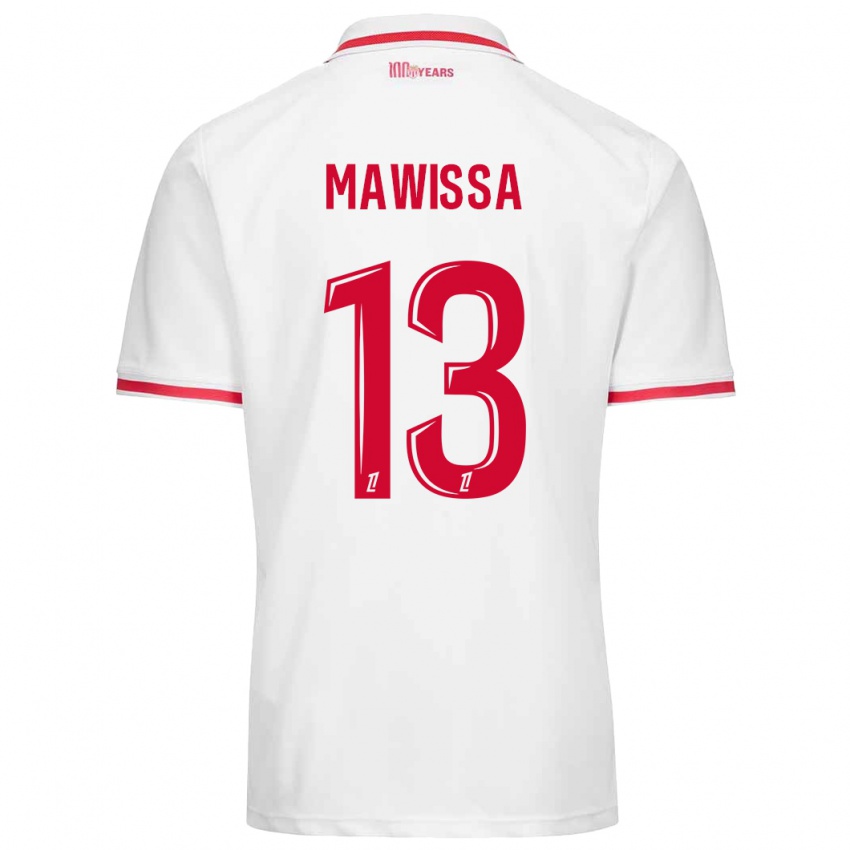 Gyermek Christian Mawissa Elebi #13 Fehér Piros Hazai Jersey 2024/25 Mez Póló Ing