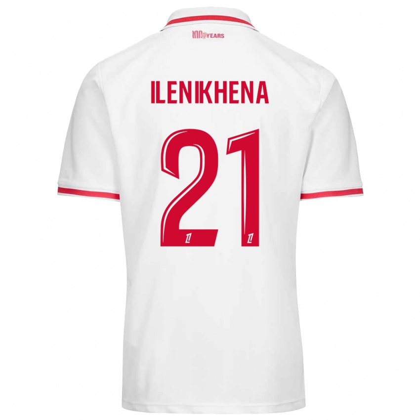 Gyermek George Ilenikhena #21 Fehér Piros Hazai Jersey 2024/25 Mez Póló Ing