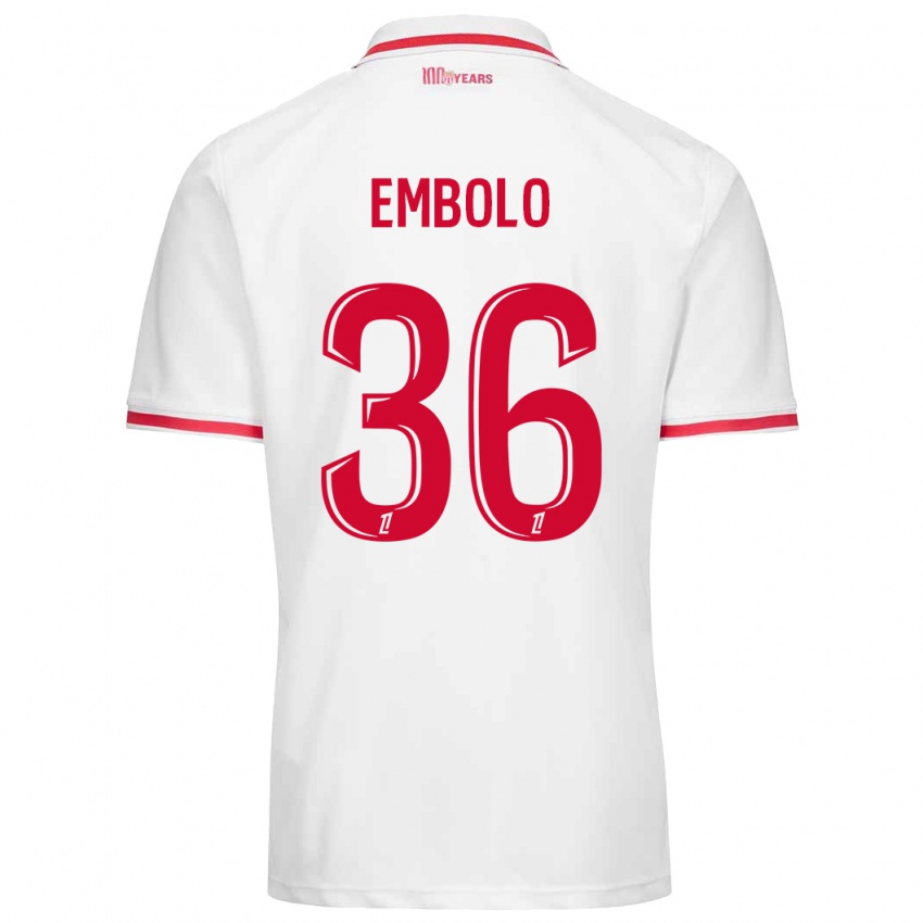 Gyermek Breel Embolo #36 Fehér Piros Hazai Jersey 2024/25 Mez Póló Ing