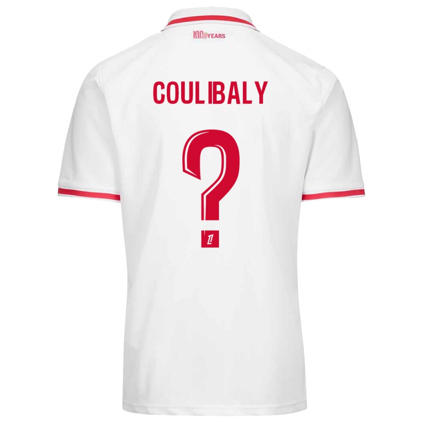 Gyermek Mamadou Coulibaly #0 Fehér Piros Hazai Jersey 2024/25 Mez Póló Ing