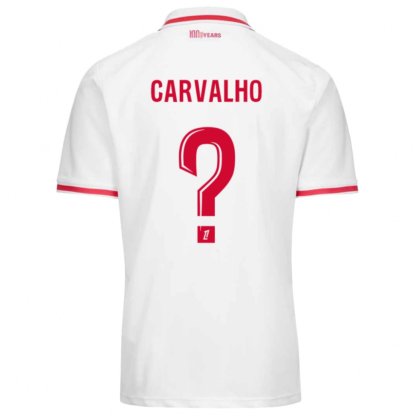 Gyermek Lorenzo Carvalho #0 Fehér Piros Hazai Jersey 2024/25 Mez Póló Ing