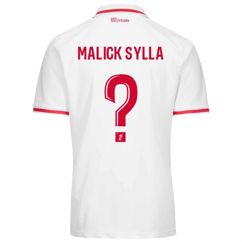 Gyermek Malick Sylla #0 Fehér Piros Hazai Jersey 2024/25 Mez Póló Ing