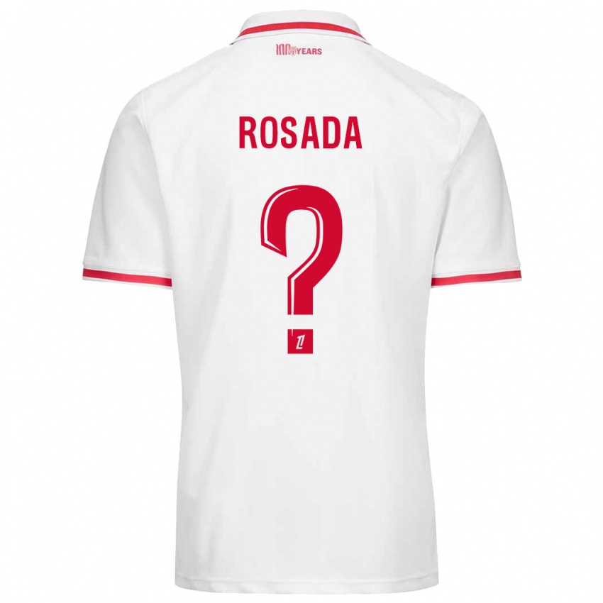 Gyermek Riley Rosada #0 Fehér Piros Hazai Jersey 2024/25 Mez Póló Ing