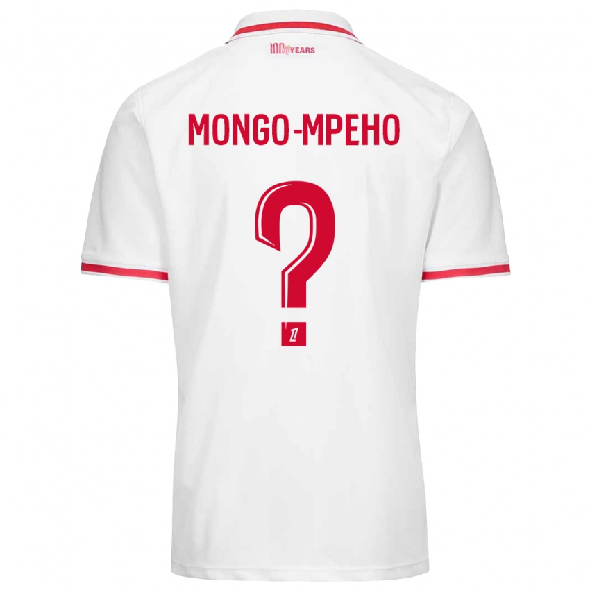 Gyermek Djordan Mongo-Mpeho #0 Fehér Piros Hazai Jersey 2024/25 Mez Póló Ing