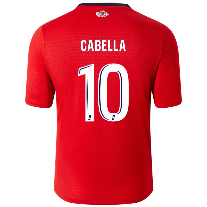 Gyermek Rémy Cabella #10 Piros Fehér Hazai Jersey 2024/25 Mez Póló Ing