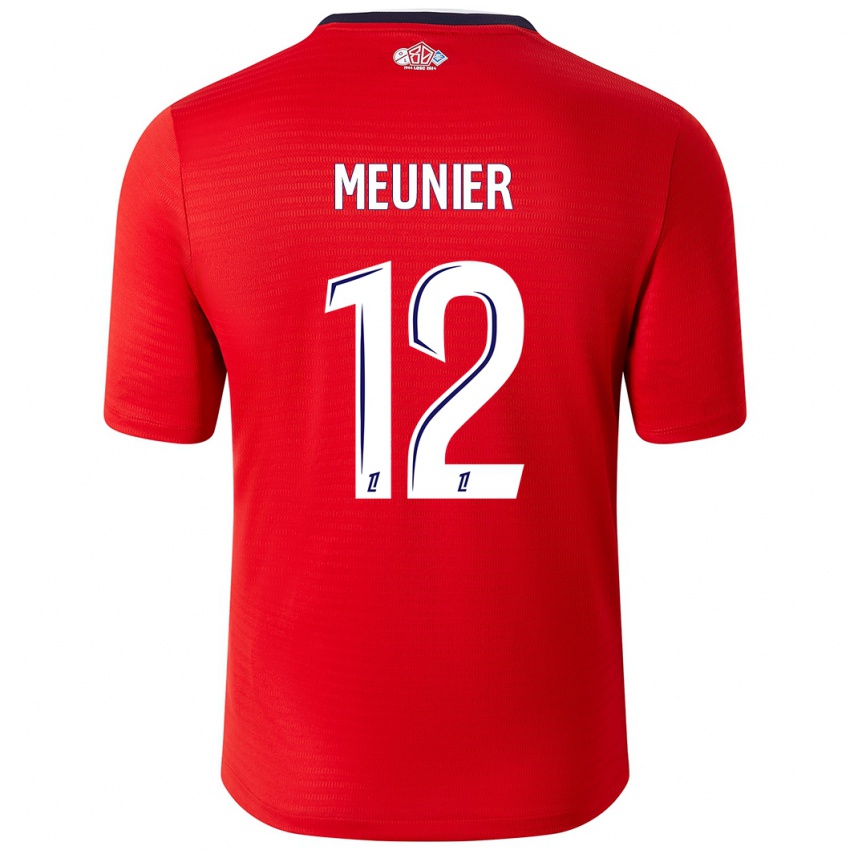 Gyermek Thomas Meunier #12 Piros Fehér Hazai Jersey 2024/25 Mez Póló Ing