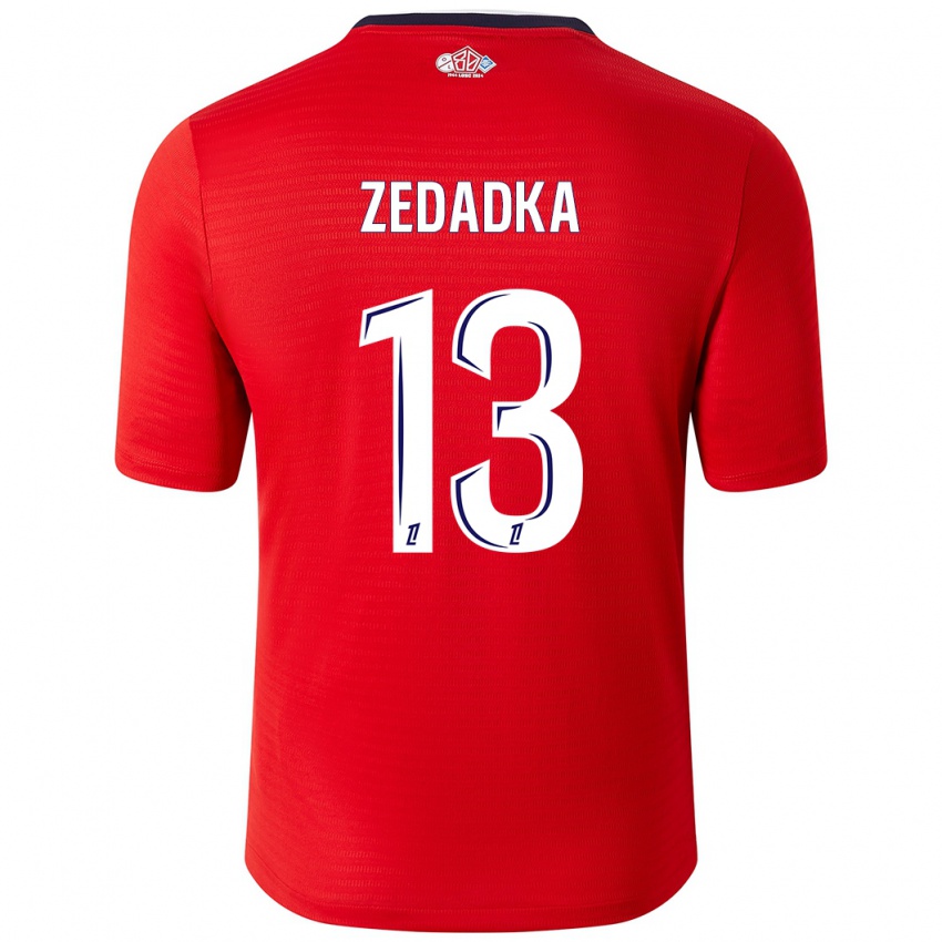 Gyermek Akim Zedadka #13 Piros Fehér Hazai Jersey 2024/25 Mez Póló Ing