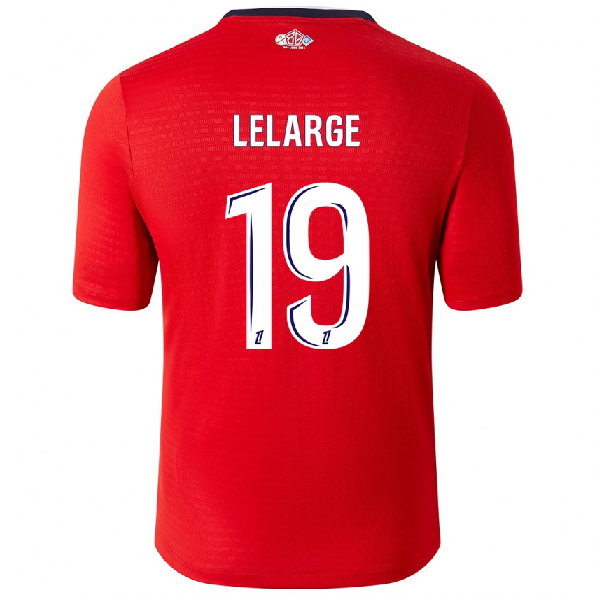 Gyermek Claire Lelarge #19 Piros Fehér Hazai Jersey 2024/25 Mez Póló Ing