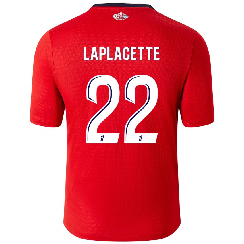 Gyermek Tess Laplacette #22 Piros Fehér Hazai Jersey 2024/25 Mez Póló Ing