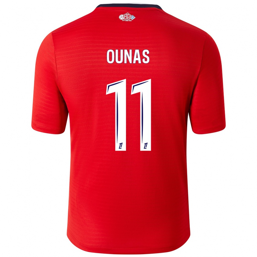 Gyermek Adam Ounas #11 Piros Fehér Hazai Jersey 2024/25 Mez Póló Ing