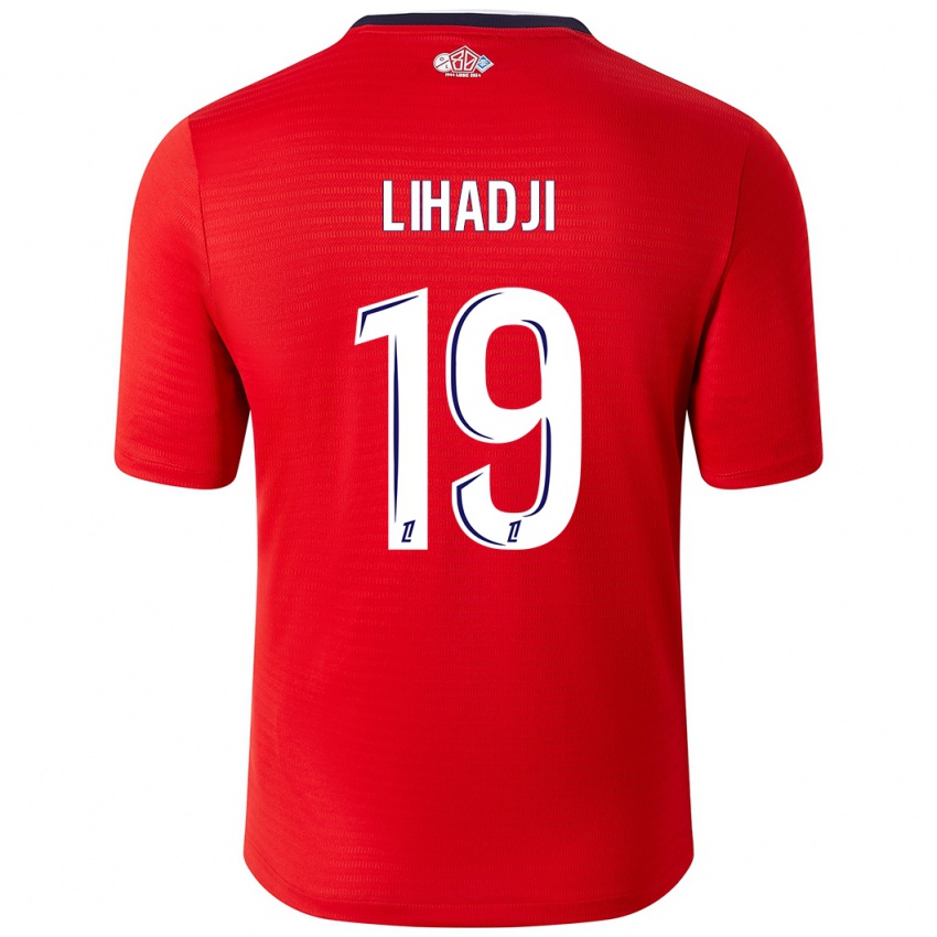 Gyermek Isaac Lihadji #19 Piros Fehér Hazai Jersey 2024/25 Mez Póló Ing