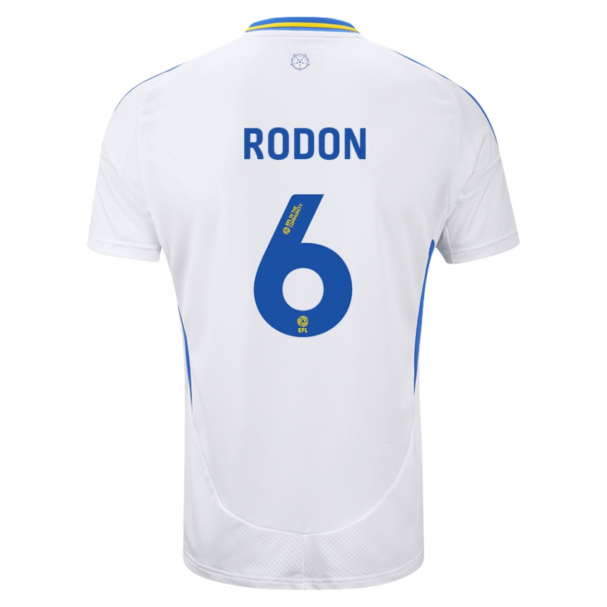 Gyermek Joe Rodon #6 Fehér Kék Hazai Jersey 2024/25 Mez Póló Ing