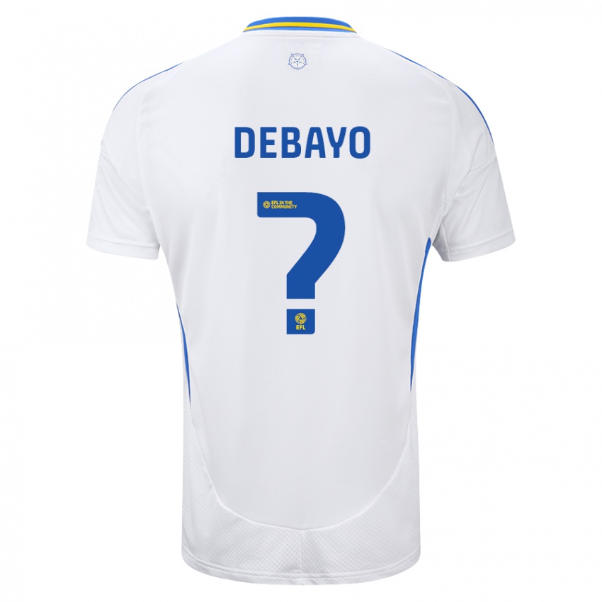 Gyermek James Debayo #0 Fehér Kék Hazai Jersey 2024/25 Mez Póló Ing