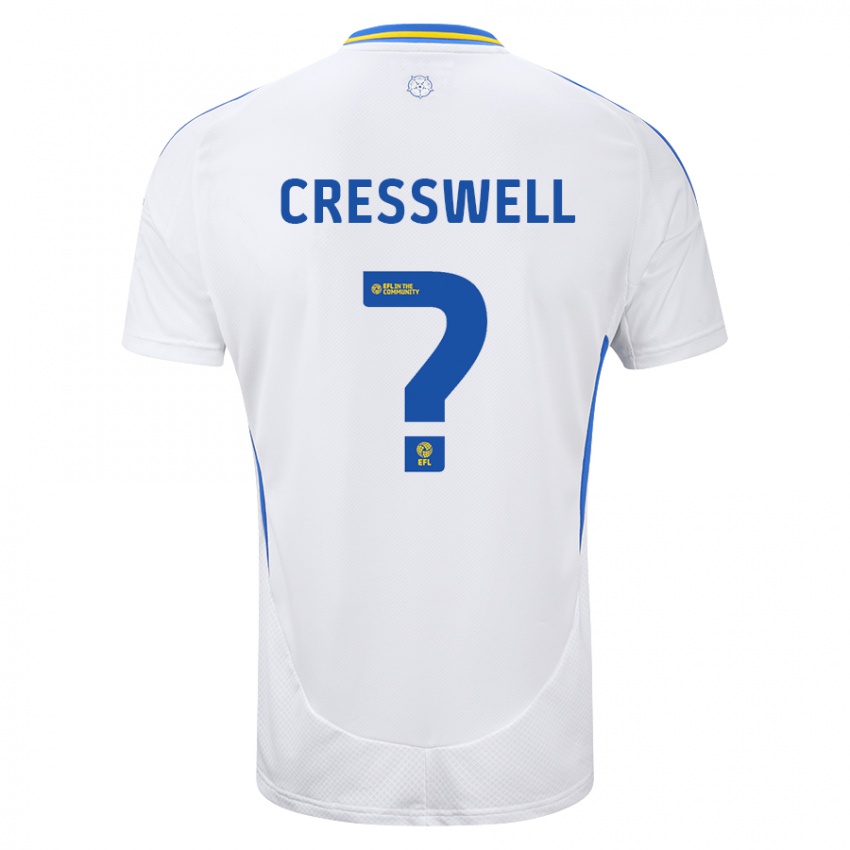 Gyermek Alfie Cresswell #0 Fehér Kék Hazai Jersey 2024/25 Mez Póló Ing