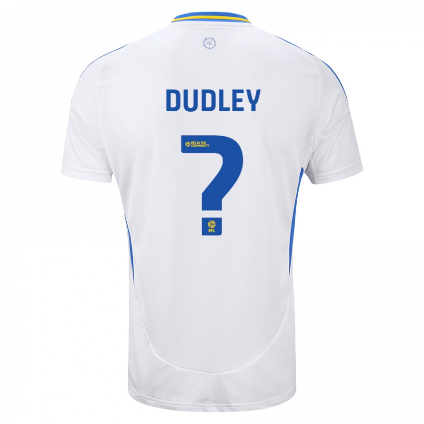 Gyermek Louie Dudley #0 Fehér Kék Hazai Jersey 2024/25 Mez Póló Ing