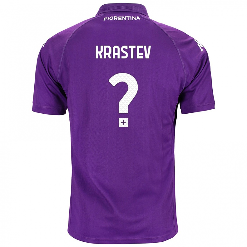 Gyermek Dimo Krastev #0 Lila Hazai Jersey 2024/25 Mez Póló Ing