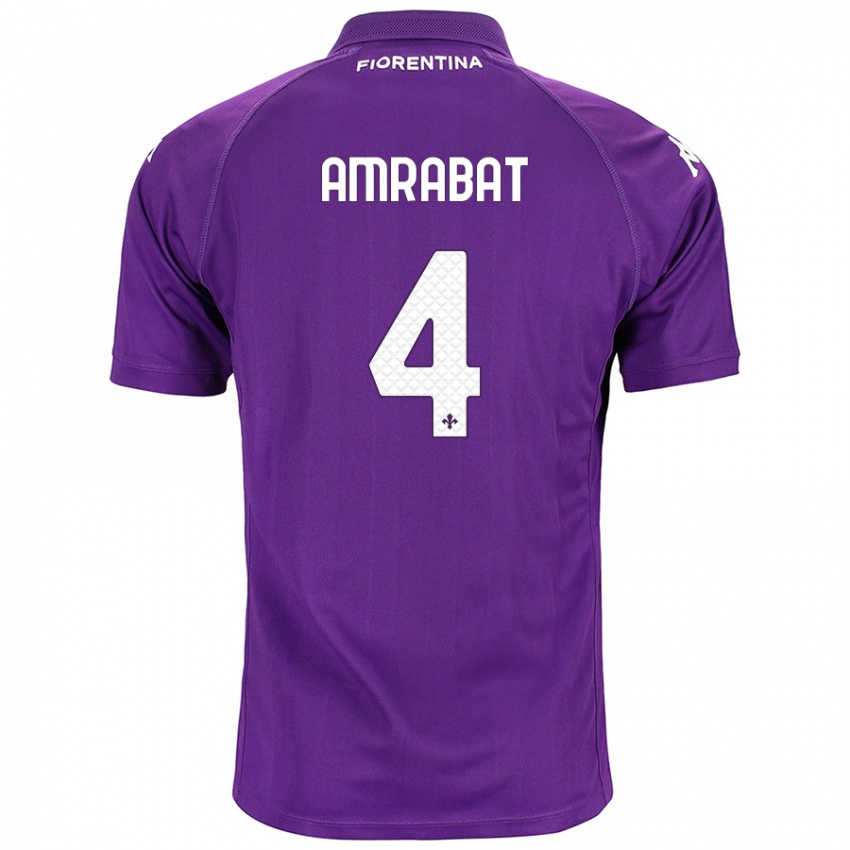 Gyermek Sofyan Amrabat #4 Lila Hazai Jersey 2024/25 Mez Póló Ing