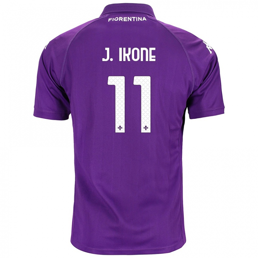 Gyermek Jonathan Ikoné #11 Lila Hazai Jersey 2024/25 Mez Póló Ing