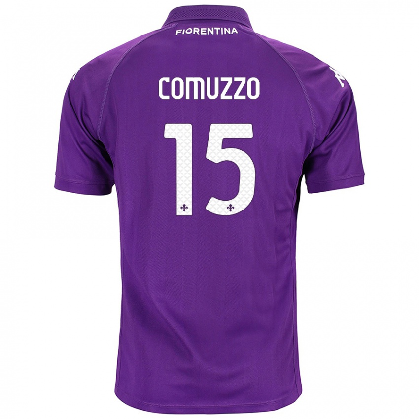 Gyermek Pietro Comuzzo #15 Lila Hazai Jersey 2024/25 Mez Póló Ing