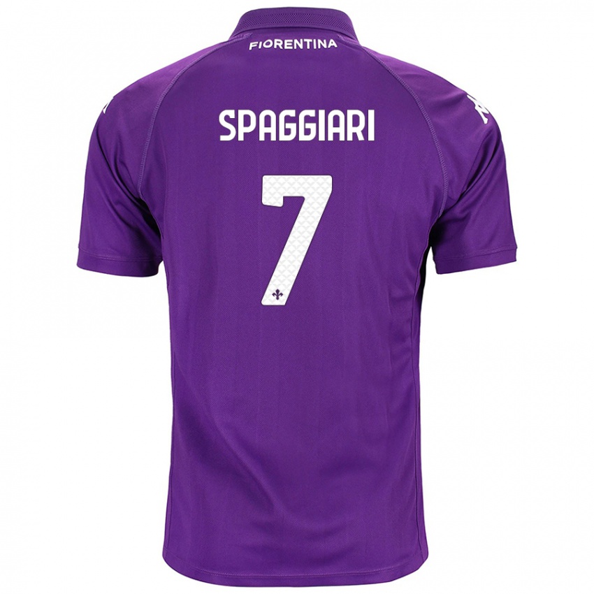 Gyermek Riccardo Spaggiari #7 Lila Hazai Jersey 2024/25 Mez Póló Ing