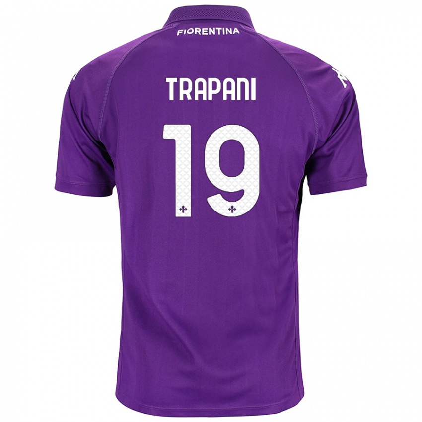 Gyermek Niccolò Trapani #19 Lila Hazai Jersey 2024/25 Mez Póló Ing