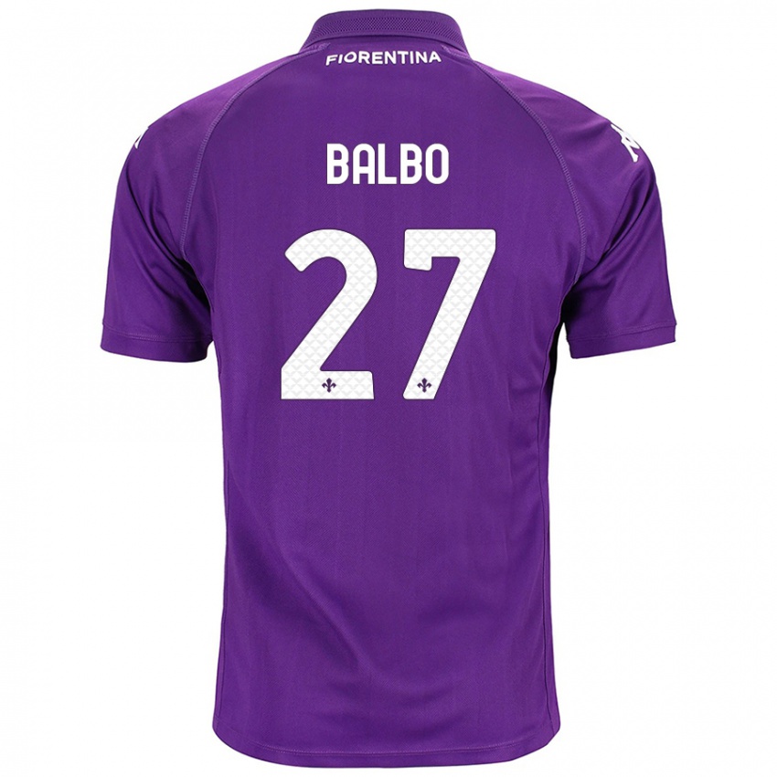 Gyermek Luis Balbo #27 Lila Hazai Jersey 2024/25 Mez Póló Ing