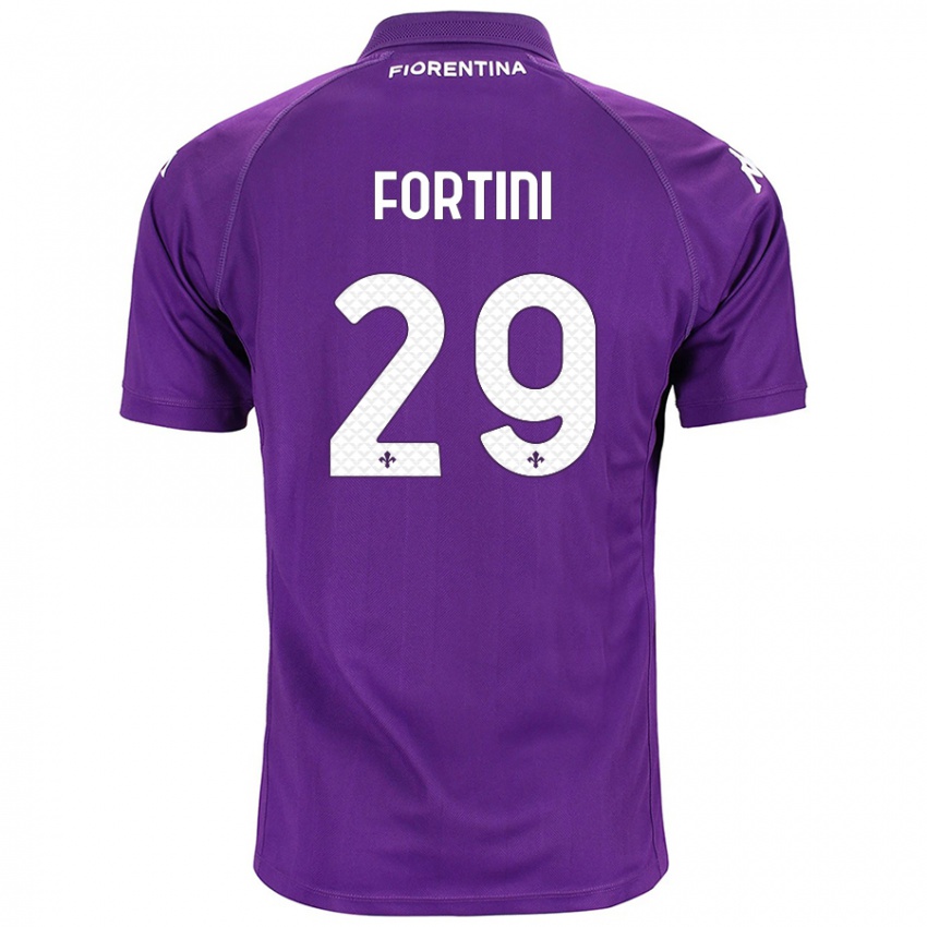 Gyermek Niccolò Fortini #29 Lila Hazai Jersey 2024/25 Mez Póló Ing