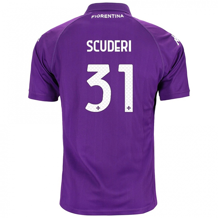 Gyermek Giulio Scuderi #31 Lila Hazai Jersey 2024/25 Mez Póló Ing