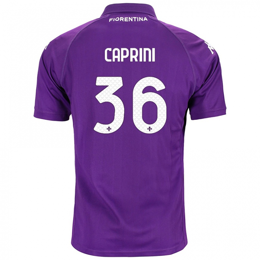 Gyermek Maat Daniel Caprini #36 Lila Hazai Jersey 2024/25 Mez Póló Ing