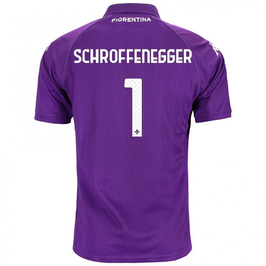 Gyermek Katja Schroffenegger #1 Lila Hazai Jersey 2024/25 Mez Póló Ing